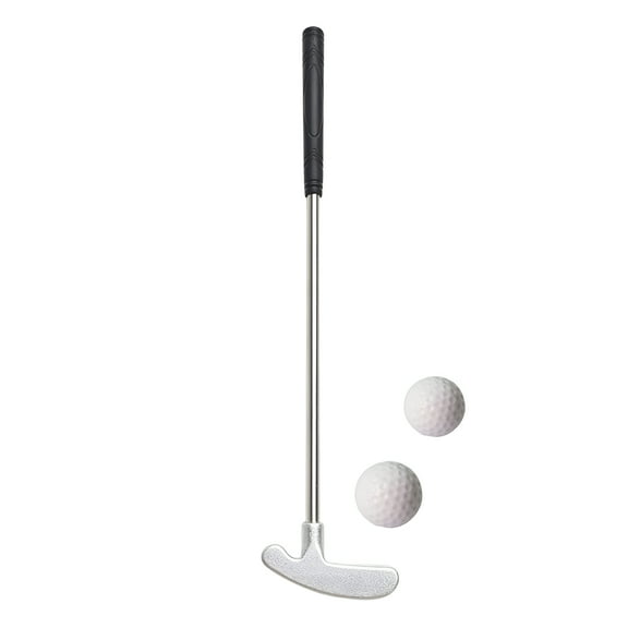 BESTSKY 2026 New 1 Set Mini Golf Putter Club with 2 Golf Balls Tpr Grip Right Left Handed Stainless Steel Golf Club Kids Adults Table Game Golf Putter Training