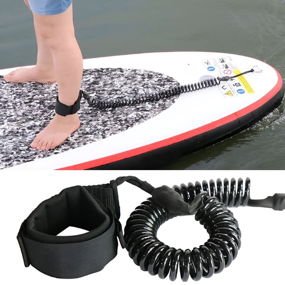 BESTSKY 2026 New 10.6Ft Surfboard Paddle Leash Sup Surfing Board Safety Ankle Foot Leg Coil Rope for Surfing, Paddleboarding, Water Sports, Beach, Ocean, and River Use.