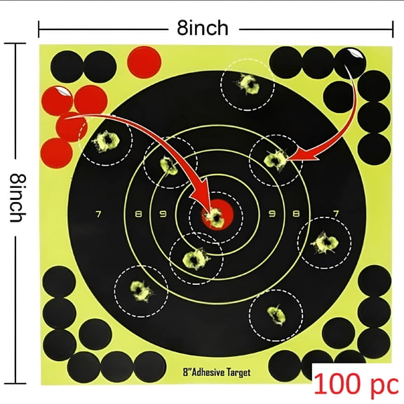 BESTSKY 2026 New 100 Pc Reactive Splatter Shooting Targets Instant Feedback Self-Adhesive Range for Shooting Practice, Target Shooting, Outdoor Sports, Gun Range, Training.