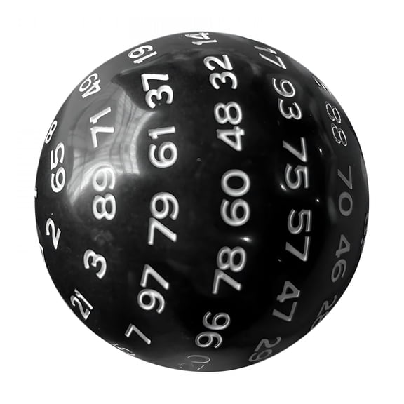 BESTSKY 2026 New 100-Sided Polyhedral Dice for Dungeons&Dragons,Tabletop Rpg Games,Unique Roleplaying Dice Set for Tabletop,Board Games,Rpg Sessions,Gaming Night Black Acrylic Collectible Dice