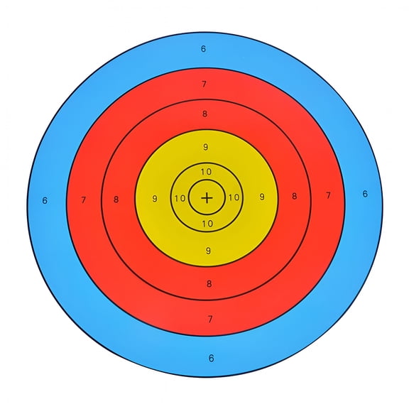 BESTSKY 2026 New 10Pcs Bow and Arrow Paper Targets 5 Archery Targets Paper Bullseye Paper Shooting Targets Portable 15.6X15.6 Inch Target Practice Accessories