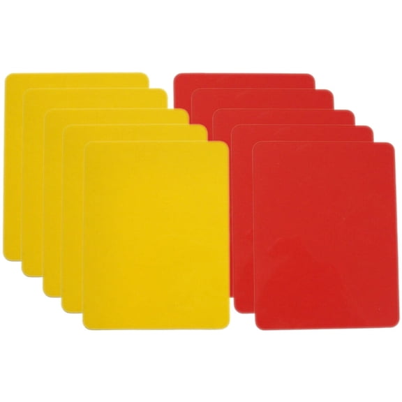 BESTSKY 2026 New 10Pcs Referee Cards Set Red Yellow Judge Cards Football Soccer Standard Cards, for Officiating Matches, Training, Coaching, Sports Events, Tournaments.