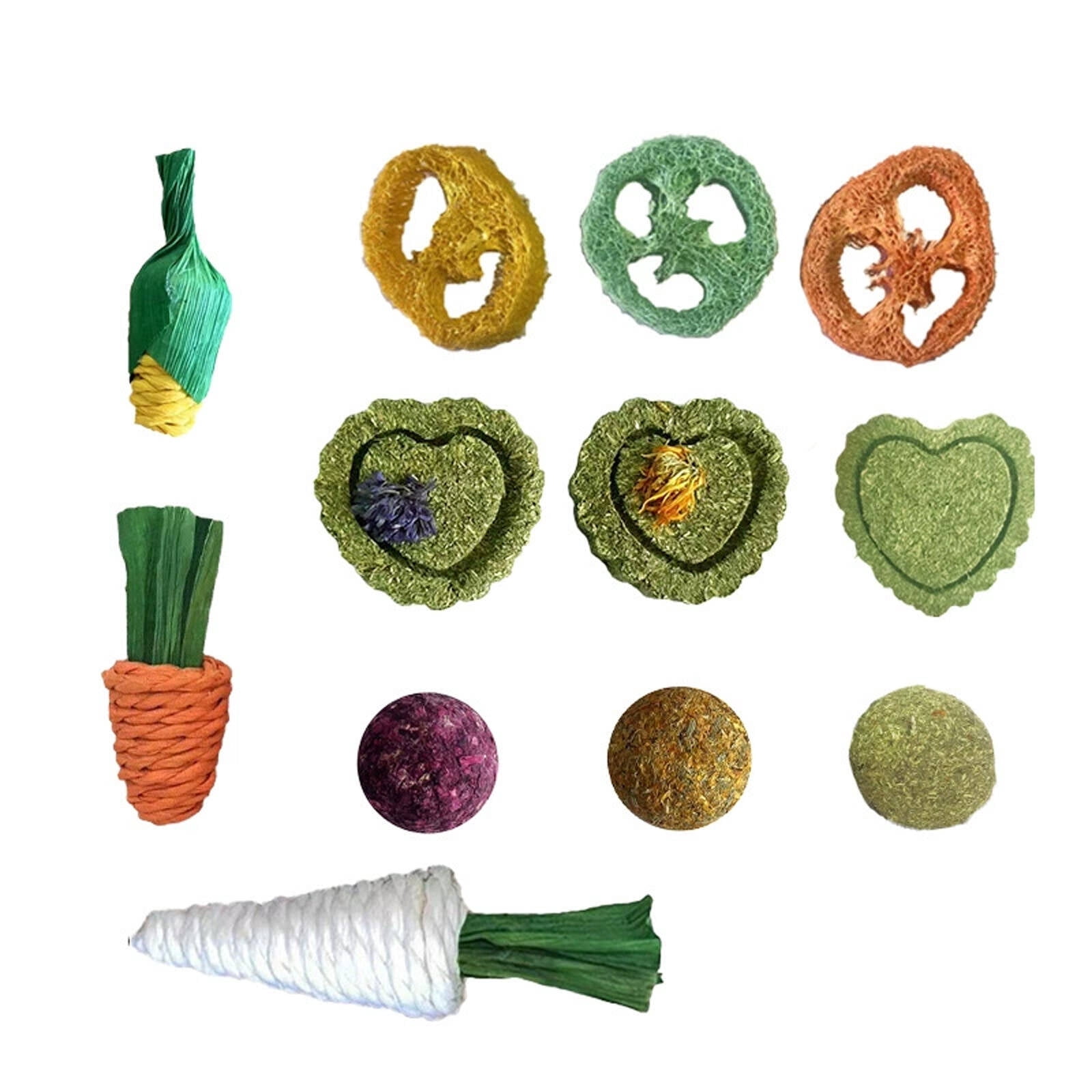 BESTSKY 2026 New 12 Pcs Rabbit Toys,Natural and Safe Chinchilla Toys ...