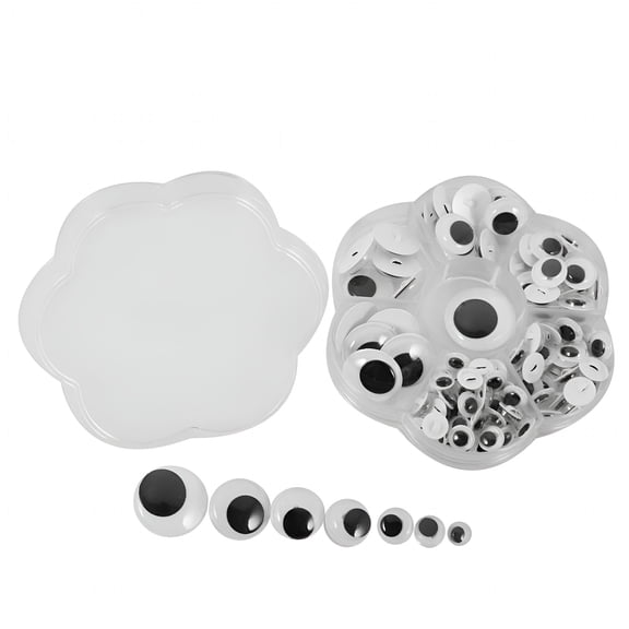 BESTSKY 2026 New 128 Pieces Sew on Round Wiggly Googly Eyes Small Googly Eyes for Scrapbooking Doll Diy 8-25Mm for Crafts,Diy Toys,Scrapbook,Sewing Projects,Kids Art,Decorations