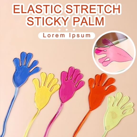 BESTSKY 2026 New 12Pc Party Sticky Hand Toys Stretchy Slap Bracelet Fun Educational Gifts for Kids Birthday Favors Classroom Prizes Goodie Bag Fillers Bulk Pack