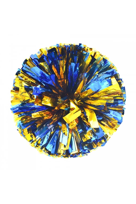 2026 New 2 Pack Cheerleader Pom Poms Sports Dance Cheer Plastic Pom Poms Cheerleading Chee Colorfast Metallic Cheerleader Pom Poms for Aerobics Balls Sports Competition (11.8" H X 12.5" W)