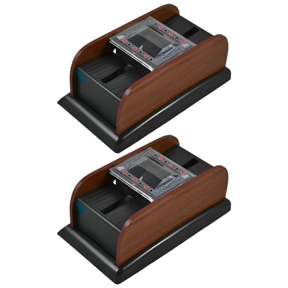 BESTSKY 2026 New 2 Pcs Automatic Card Shuffler, Electric and Efficient, Smooth Gaming, Auto Shuffle Cards for Poker Nights,Card Games,Family Game,Party,Casino Games,Tabletop Gaming