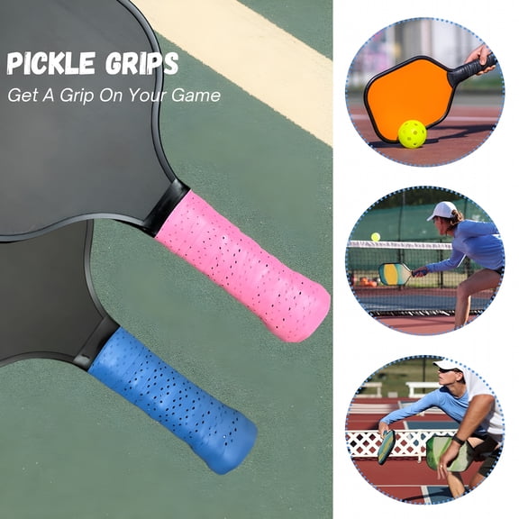 BESTSKY 2026 New 2 Pcs Pickleball Paddle Grip Tape Faux Leather Overgrip Grip Wrap for Pickleball Racket Non-Slip Moisture Wicking Paddle Grip Wrap Pickleball Paddle Accessories