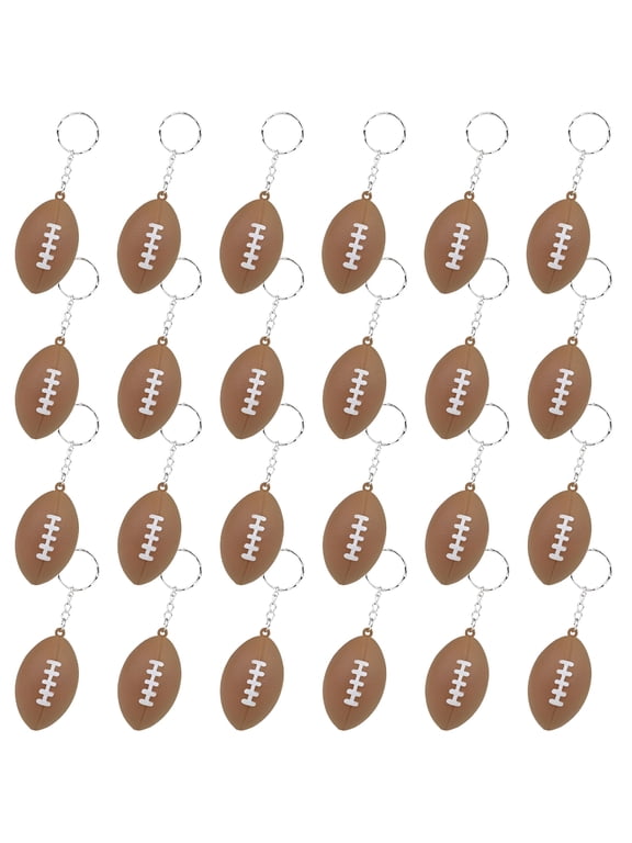 2026 New 24 Pcs Mini Football Keychains,Football Stress Ball Keychains,Football Keychain Bulk for Boys Girls,Party Favors,School Carnival Reward,Party Bag Gift Fillers,Rugby