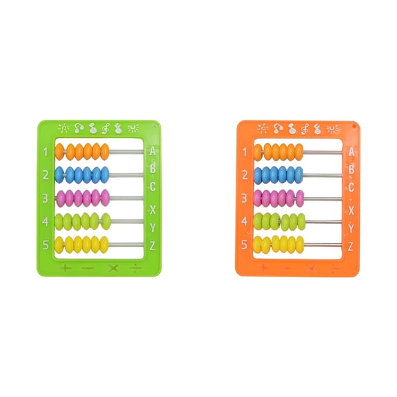 BESTSKY 2026 New 2Pcs Abacus,Straightforward Numerals Abacus Count Learning Tools,Smooth-Glide Rods Abacus for Kids Math,For Math Learning,School,Home Use,Early Education,Color Mixing3