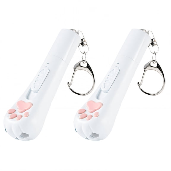 BESTSKY 2026 New 2Pcs Cat Laser Pointer Toy Laser and Uv Light Laser Light Effective Cat Urine Detection Laser Pointer Cat Toy White 8Cm for Pet Training Urine Detection Indoor Use Interactive Play