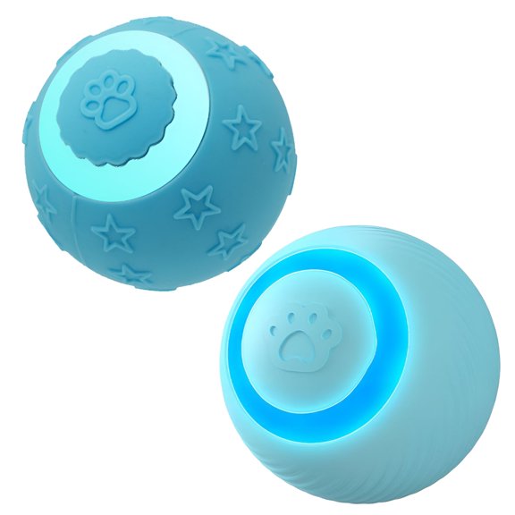 BESTSKY 2026 New 2Pcs Cat Toys for Indoor Cats Quiet and Smart Moving Cat Toy Non-Disruptive Play Fun Interactive Cat Toys Blue for Indoor Play Exercise Mental Stimulation Peaceful Fun.