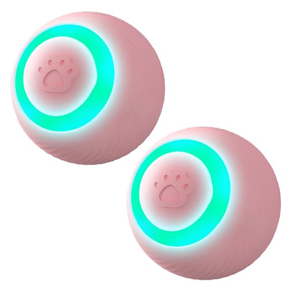 BESTSKY 2026 New 2Pcs Cat Toys for Indoor Cats,Two Intelligent Modes Cat Toys Interactive,Easy Operation Control Cat Interactive Toys for Indoor Cats,Pink