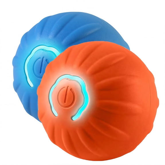 BESTSKY 2026 New 2Pcs Dog Balls for Aggressive Chewers,Impact Resistant and Bite Proof Dog Ball,Smart Wake-Up By Tapping Interactive Dog Ball,For Playtime,Training,Exercise,Interactive Fun