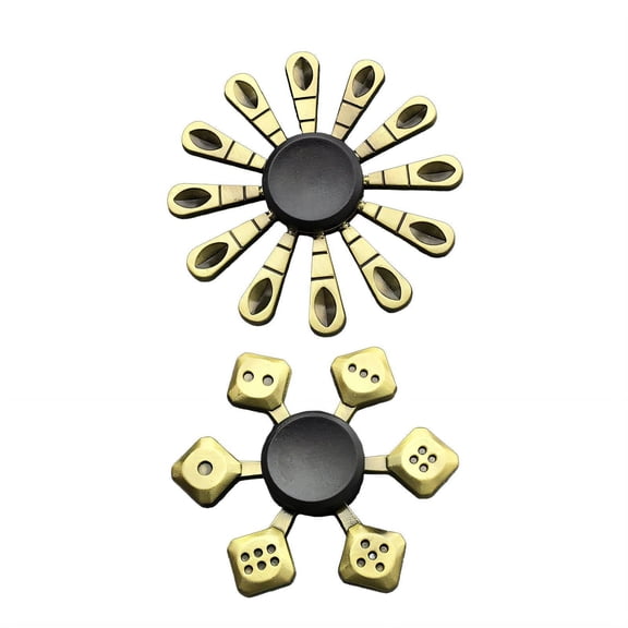 BESTSKY 2026 New 2Pcs Fidget Spinner,Bronze Sensory Toys,Adhd Toys for Stress Relief,Focus,Classroom,Office,Travel,Home
