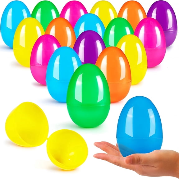BESTSKY 2026 New 3.15" Easter Eggs,Fillable Plastic Eggs Empty Colorful Bright Eggshells with Hinge for Easter Hunt,Filling Treats,Party Favor,Basket Stuffers,Classroom Prize Supplies,36Pcs