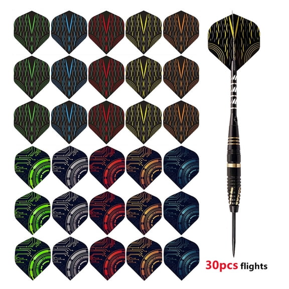 BESTSKY 2026 New 30Pcs Darts Streamlined Dart Flights for Enhanced Accuracy,Stylish Dart Accessories for Player,For Darts Game,Training,Competition,Bar,Club,Home Play