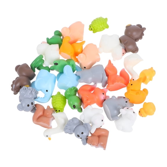 BESTSKY 2026 New 30Pcs Mini Resin Animal Figurines Tiny Resin Animals Miniature Figures for Landscape Dollhouse Crafts Aquarium Accessories Mini Animals