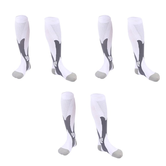 BESTSKY 2026 New 3Pcs Compression Socks,Plus Size Exclusive Design Knee High Socks,Suitable for Various Sports Occasions Magical Compression Support Compression Socks for Men,White