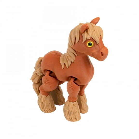 BESTSKY 2026 New 4.84 Inch 3D Printed Horse Models Movable Legs Flexible Joint Animal Figurines Stress Relief Fidget Restlessness Surprise Fantasy Gifts for Desk,Office,Home,Study (A,Brown)