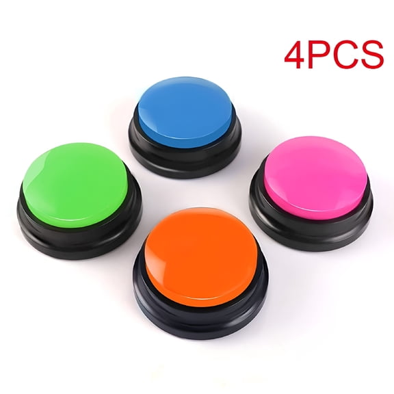 BESTSKY 2026 New 4 Pack Voice Recording Button, Dog Buttons for Communication, Pet Training Buzzer, 20 Seconds Record and Playback, Funny Gift for Study Office Home