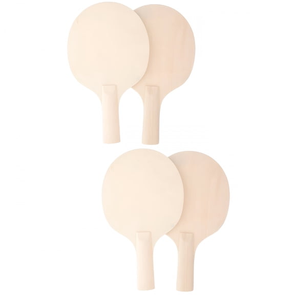 BESTSKY 2026 New 4 Pcs Diy Table Tennis Racket Wooden Playset ChildrenS Toys Kids Ball Game Trainer Student