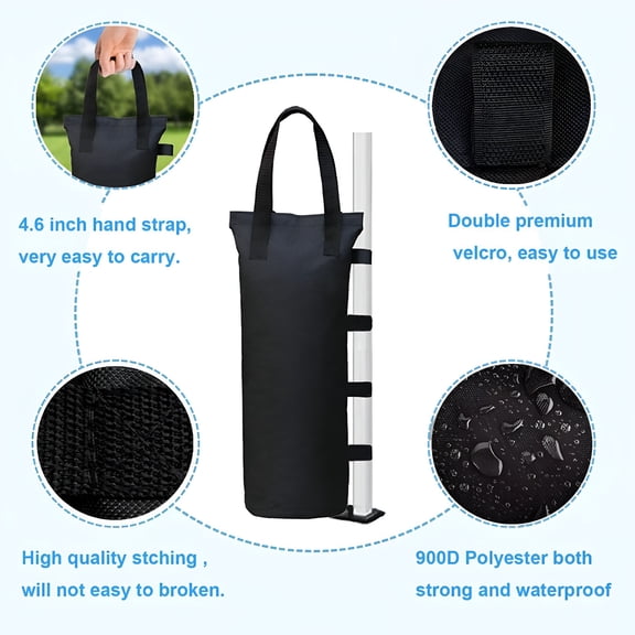 BESTSKY 2026 New 40 Lbs Black Sand Bag for Outdoor Canopy Weights, for Tents, Umbrellas, Awnings