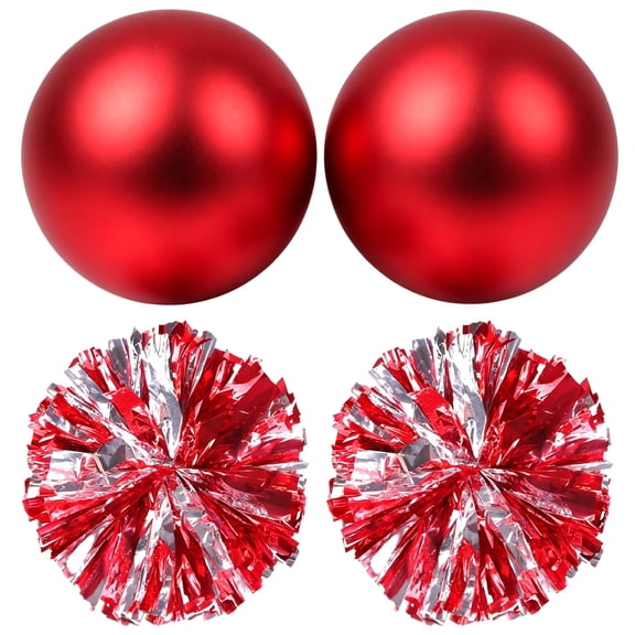 BESTSKY 2026 New 4Pcs Creative Cheerleader Pom Poms Chee Pompoms Cheerleading Props for Cheer Practice,Dance Routines,School Events,Sports Games