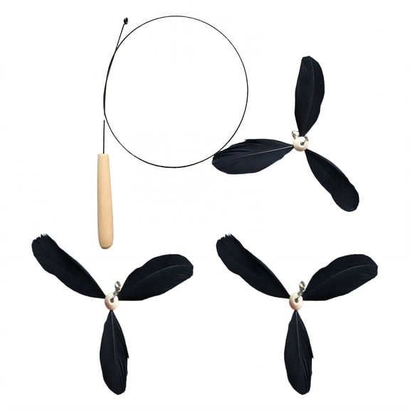 BESTSKY 2026 New 4Pcs Kitten Toys Windmill Cat Enrichment Toys for Indoor Cats Visual Cat Wand Toy Style2 for Interactive Play Mental Stimulation Exercise Indoor Entertainment