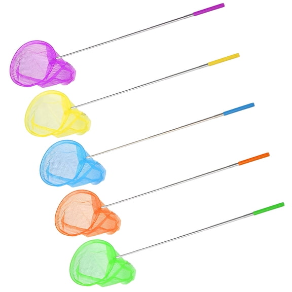 BESTSKY 2026 New 5 Pack Telescopic Butterfly Net Kids Fishing Landing Nets Catching Net, for Fishing, Insect Catching, Outdoor Play, Nature Exploration, Camping, Kids Activities