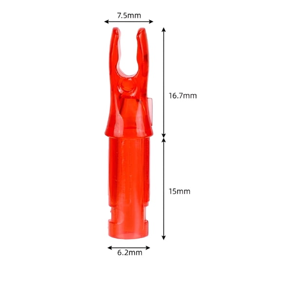 BESTSKY 2026 New 50 Pcs Arrow Nocks Insert Tips Id6.2Mm Arrow Shaft Tails Plastic Bow Diy for Archery,Target Practice,Hunting,Training