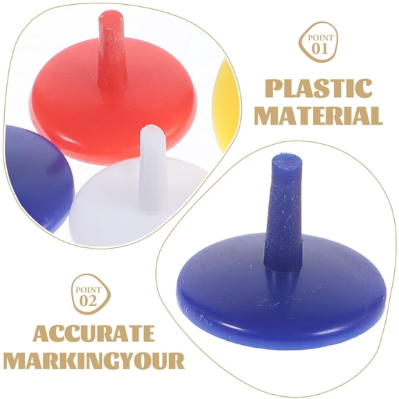 BESTSKY 2026 New 50Pcs Round Plastic Golf Ball Markers in Assorted Colors for Accurate Positioning for Golfing, Outdoor Sports, Training, Golf Course Play, Golf Practice, Tournaments.