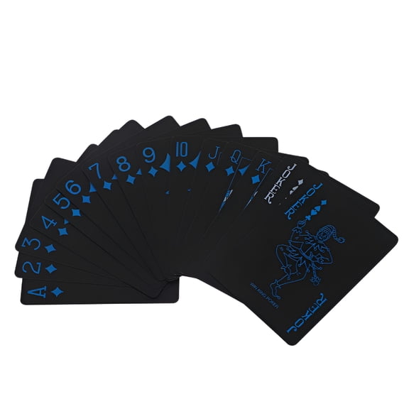 BESTSKY 2026 New 54Pcs Fine-Quality Plastic Pvc Poker Waterproof Black Playing Cards Creative Gift Practical Magic Poker Gaming Cards for Card Games,Parties,Magic Tricks,Family Gatherings