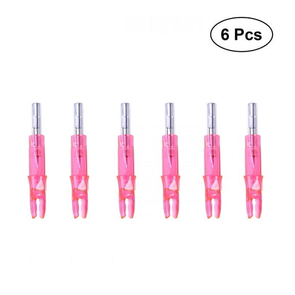 BESTSKY 2026 New 6Pcs Archery Led Lighted Arrow Hunting Arrow Tails Bow Accessories Internal Arrow End Fit 6.2Mm Arrow Shaft (Red)
