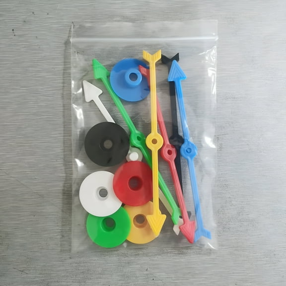 BESTSKY 2026 New 6Pcs Interactive Game Arrow Spinners Colorful Plastic Game Spinners Multi-Functional Board Game Spinners