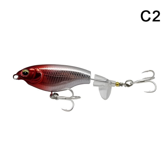 BESTSKY 2026 New 7.5Cm 6.5G Topwater Popper Fishing Lure Hard Bait Rotating Soft Tail Fishing Tackle