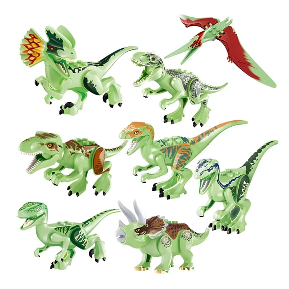 BESTSKY 2026 New 8Pcs Toddler Blocks,No Tools Building Blocks,Realistic Dinosaurs Toy Building Sets,For Play,Learning