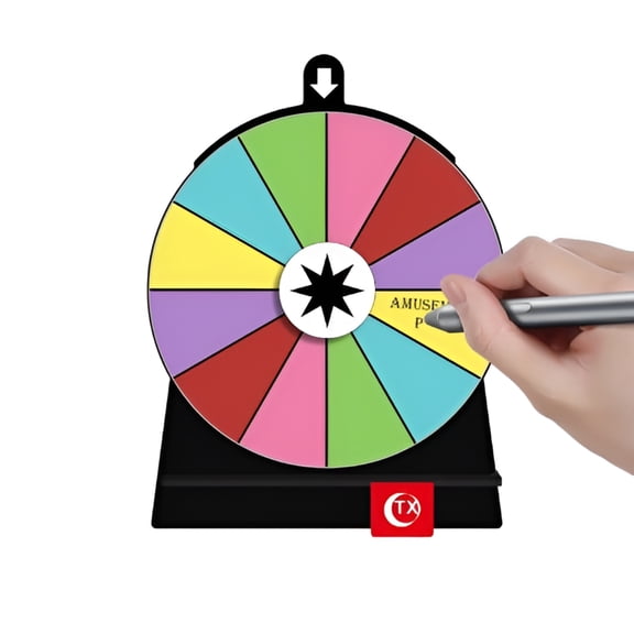 BESTSKY 2026 New Acrylic Dry Erase Roulette Wheel for Party Games Multi Color with Stand 7 Inch Diameter for Party,Game Night,Casino,Home,Entertainment,Fun