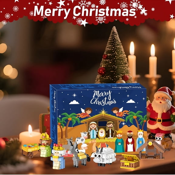 BESTSKY 2026 New Advent Calendarkids 24 Days Building Blocks Kits Christmas Gifts Countdown Calendar Set,Stocking Stuffer Building Toys for Boys,Girls and Adults,Fun Advent Calendar