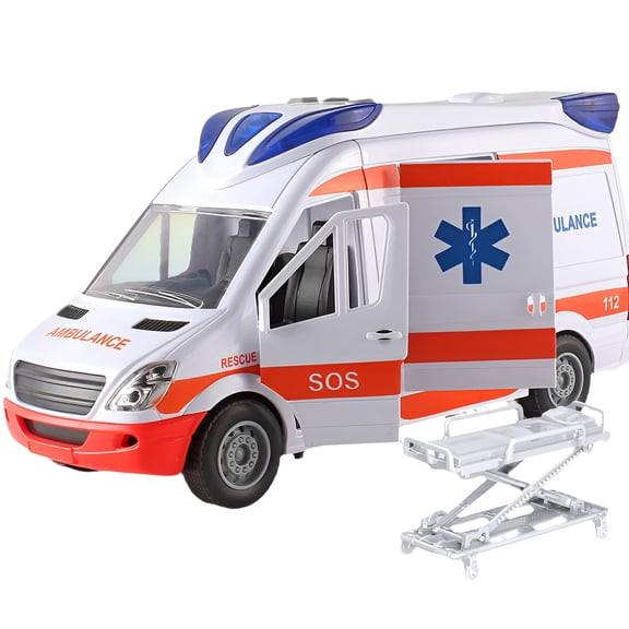 BESTSKY 2026 New Ambulance Toy,Manual Opening Cars Toys,Inertia Drive Truck,For Imaginative Play, Emergency Rescue Simulation, Vehicle Collection, Interactive Fun, Developmental Play