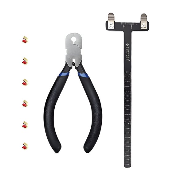 BESTSKY 2026 New Archery T Square Bow Ruler + Nocking Buckle Pliers Set for Compound Recurve Bow for Archery, Bow Tuning, Target Practice, Hunting, Outdoor