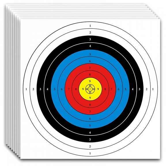 BESTSKY 2026 New Archery Targets Paper, 20Pcs Bow and Targets for Hunting Backyard, Target Practice Accessories 10 S