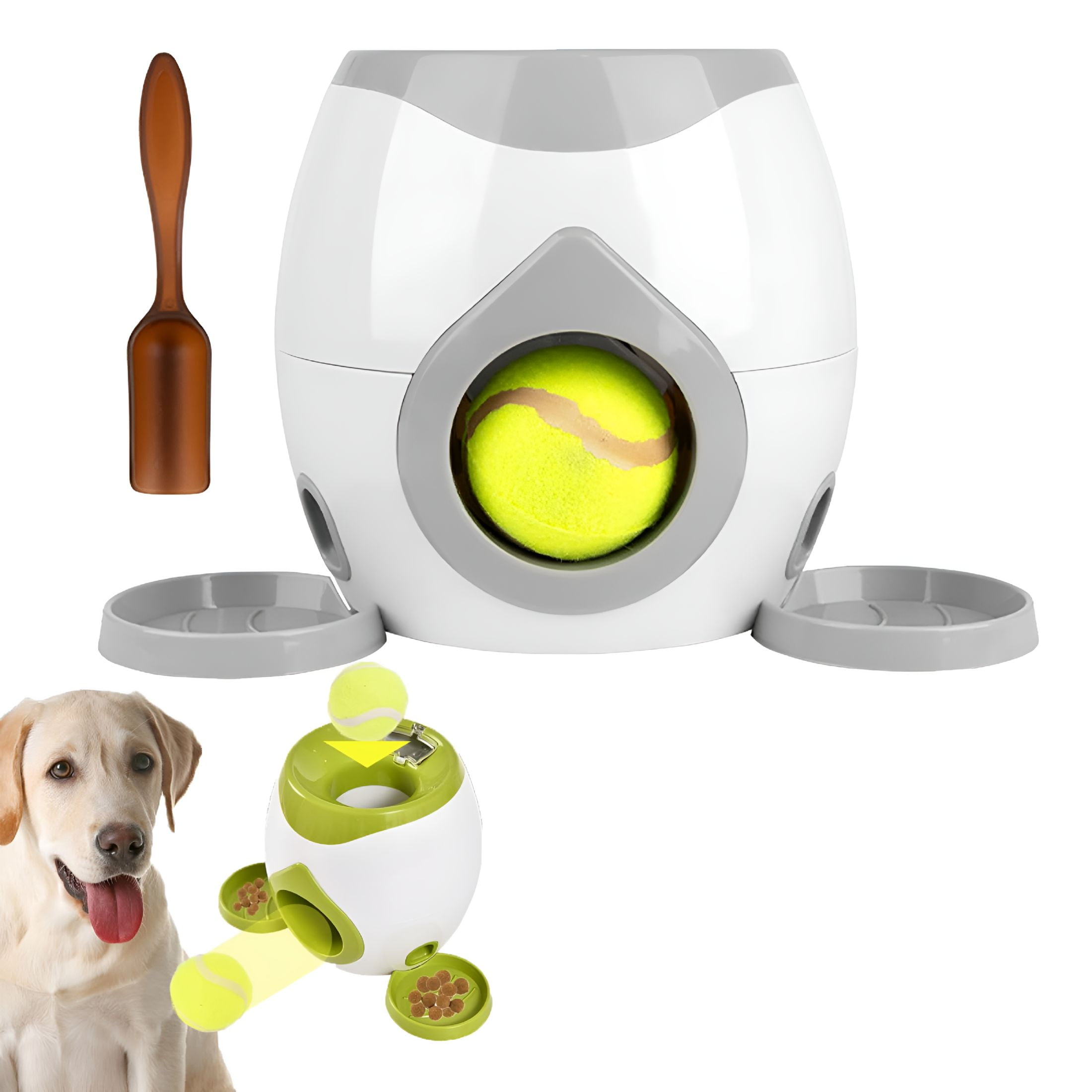 BESTSKY 2026 New Automatic Ball Launcher Pet Tennis Ball Launcher Toy Automatic Pet Feeder Launcher Dog Interactive Throwing Ball Machine