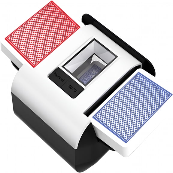 BESTSKY 2026 New Automatic Card Shuffler with Dual Modes,Rechargeable 1-2 Deck Card Shuffle Machine,Low Noise Operation Card Shuffler for Poker,Blackjack,Skip-Bo