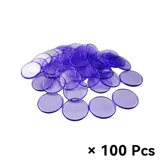 BESTSKY 2026 New Bingo Game Versatile Use Bingo Chips Eco-Friendly Material Bingo Set Transparent Purple for Family Games Parties Gatherings Community Events