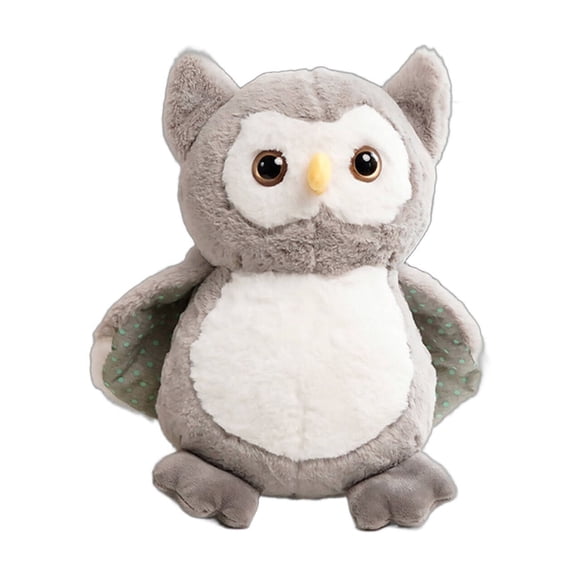 BESTSKY 2026 New Body Pillow Owl Stuffed Toy Funny Stuff Desktop Decoration Weighted Stuffed Animals Light Gray 25Cm, for Desk Decor, Kids, Relaxation, Stress Relief, Home Office.
