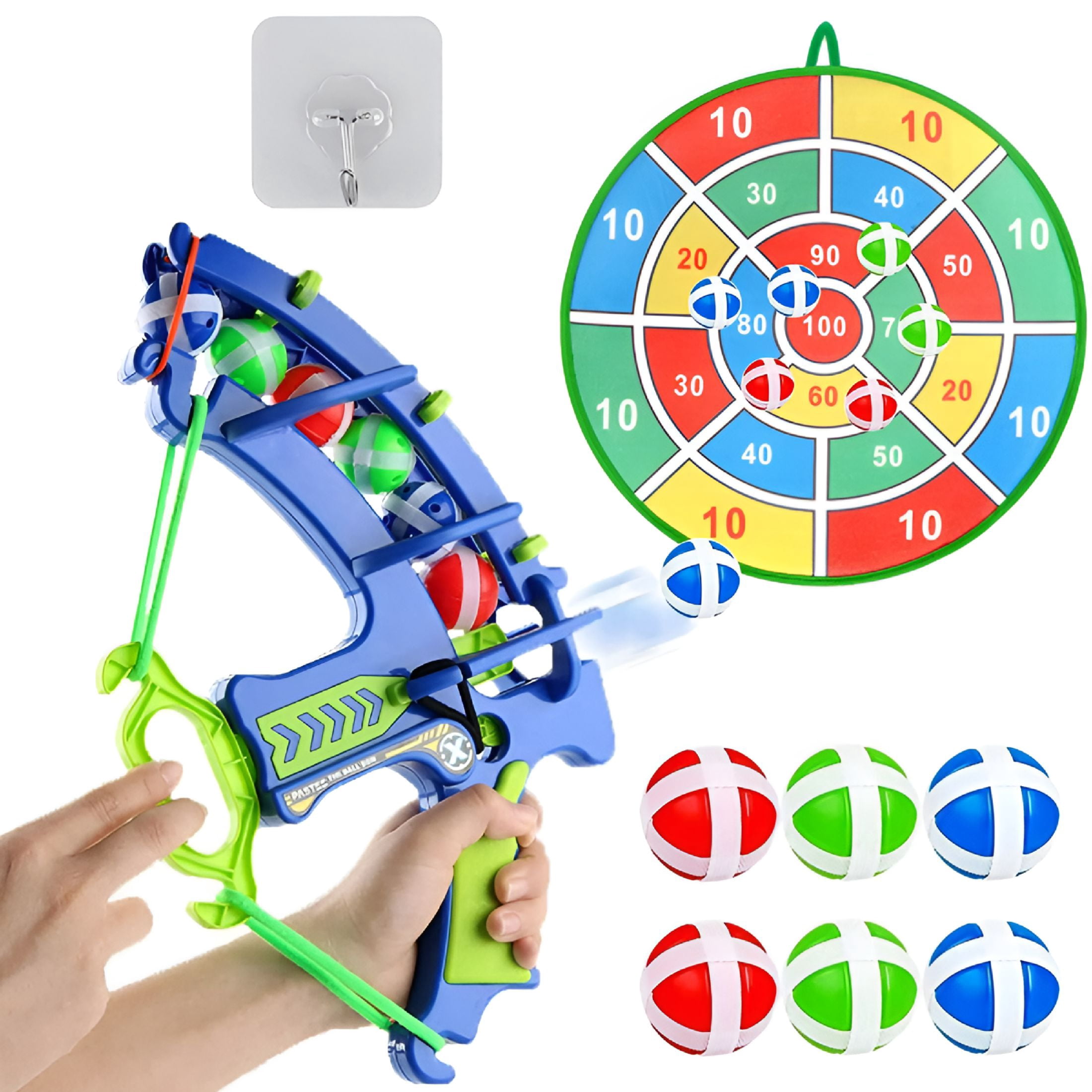 BESTSKY 2026 New Bow and Arrow for Kids 4-6 Youth Sticky Balls Bow and Arrow Toy Archery Toy Set Outdoor Toys Family Games Sports Toys Gifts Ideas for Kids Age 8 9 10 11 12 13 14 Year Old Boys