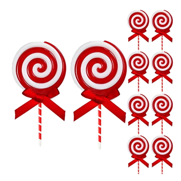 BESTSKY 2026 New Bow Candy Decoration Set of 12 Christmas Candy Decorations Large Candy Canes Ornaments Red Xmas Tree Candy Perfect Gift for Girls Boys Kids(3.5Inch)