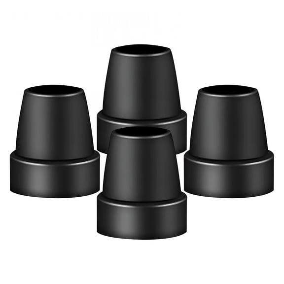 BESTSKY 2026 New Cane Tips,3/4 Inch Crutch Tips,Canes Legs,Heavy Duty Rubber Walker Accessories,Replacement Rubber End Caps for Walking Cane and Sticks Foot Pad Accessory,Black,4Pcs