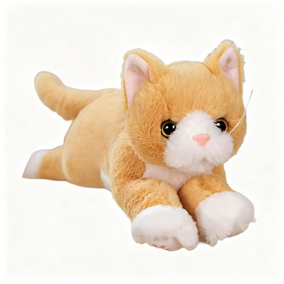 BESTSKY 2026 New Cat Plush Toy Kitty Stuffed Animal Comfortable Kids Room Decor Cartoon Cat Stuffed Animal Toy for Kids Adults Birthday Gifts for Bedroom,Playroom,Nursery,Gift,Home Brown
